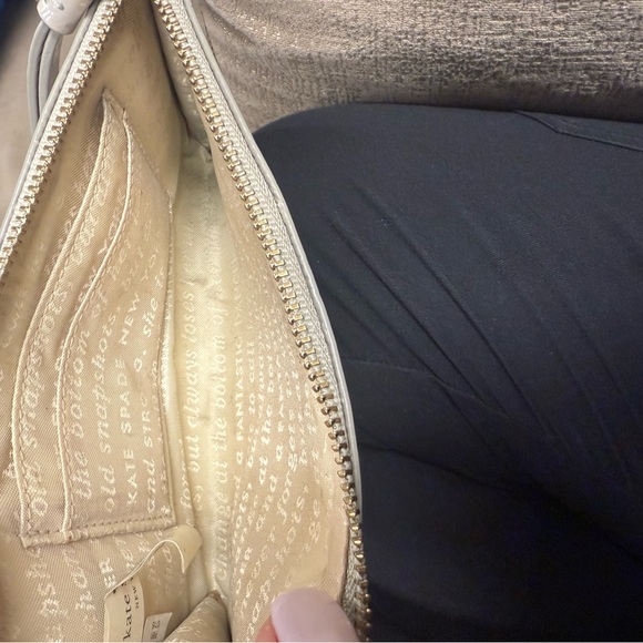 Kate Spade New York Polka Dot Wristlet – Cream & Gold Patent Leather - Picture 4 of 4